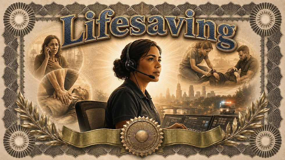 Life-saving 																	For direct actions in the saving of an individual's life											This award is designated for operators and their direct actions in saving a person(s) life. These actions must be immediate lifesaving measures, such as providing CPR instructions with a confirmed save or bleeding control (tourniquet)instructions to a person who is alone.