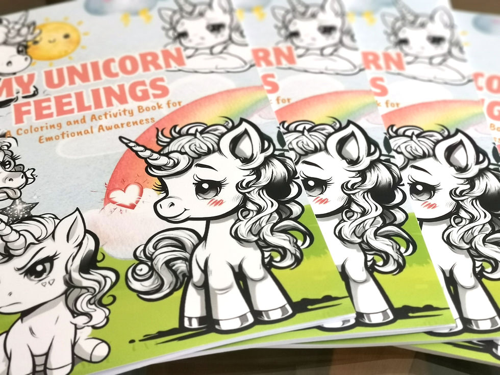 Thumbnail: Unicorn colouring book for emotional learning – budget edition