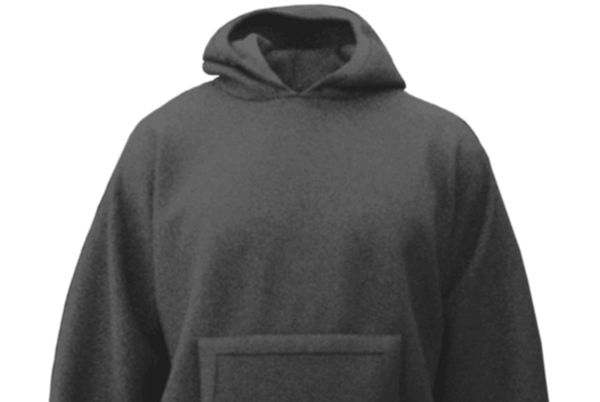 oversized Abschlusshoodie grau