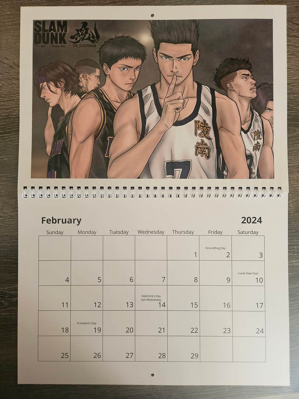 Thumbnail: Slam Dunk x SFU wall calendar 2024