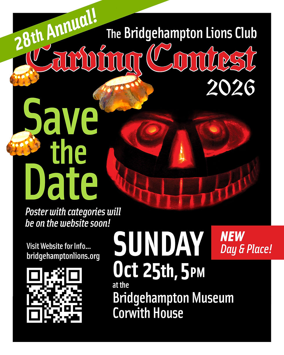 The Bridgehampton Lions Club Pumpkin Carving Contest 2026