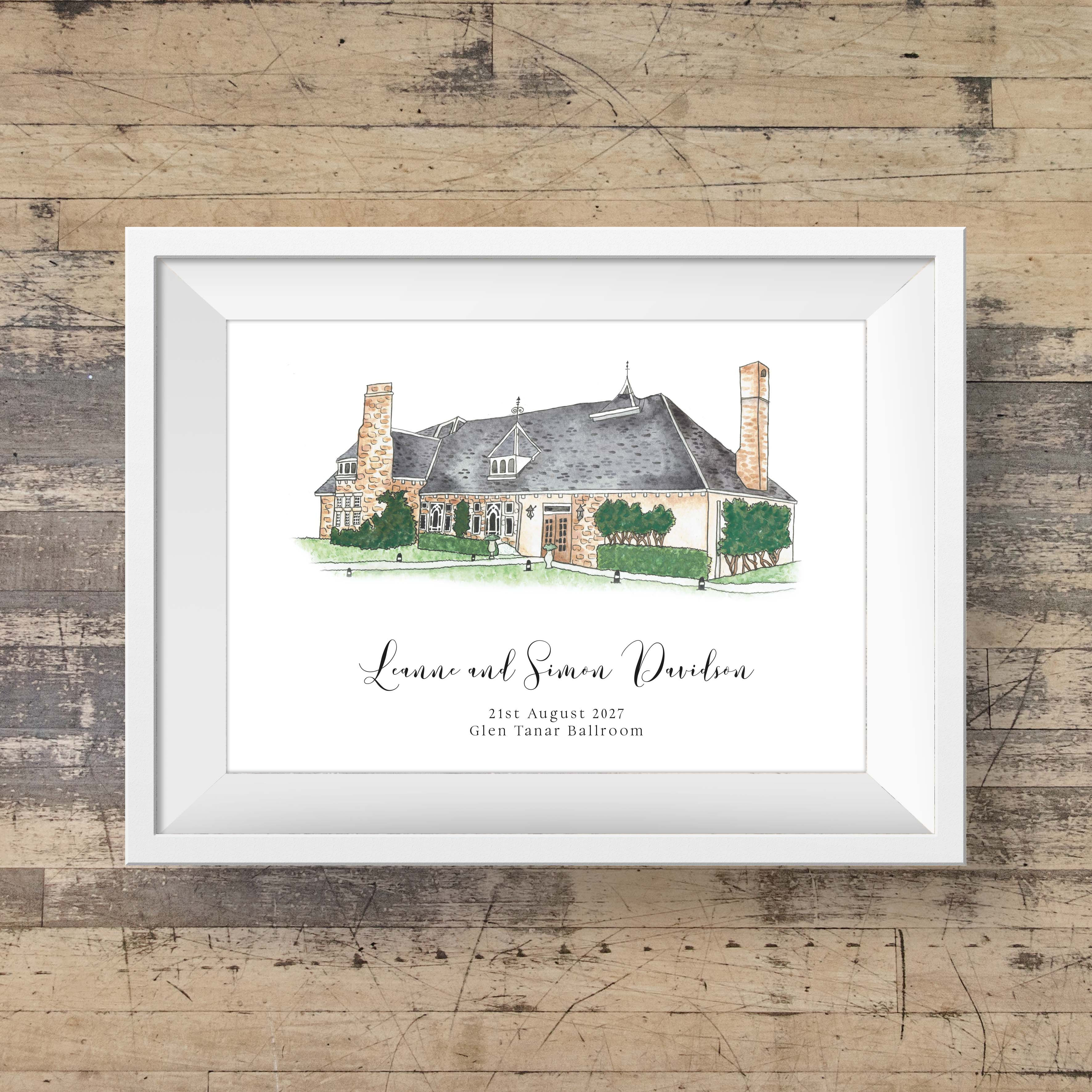 Glen Tanar Ballroom Personalised Wedding Venue Print