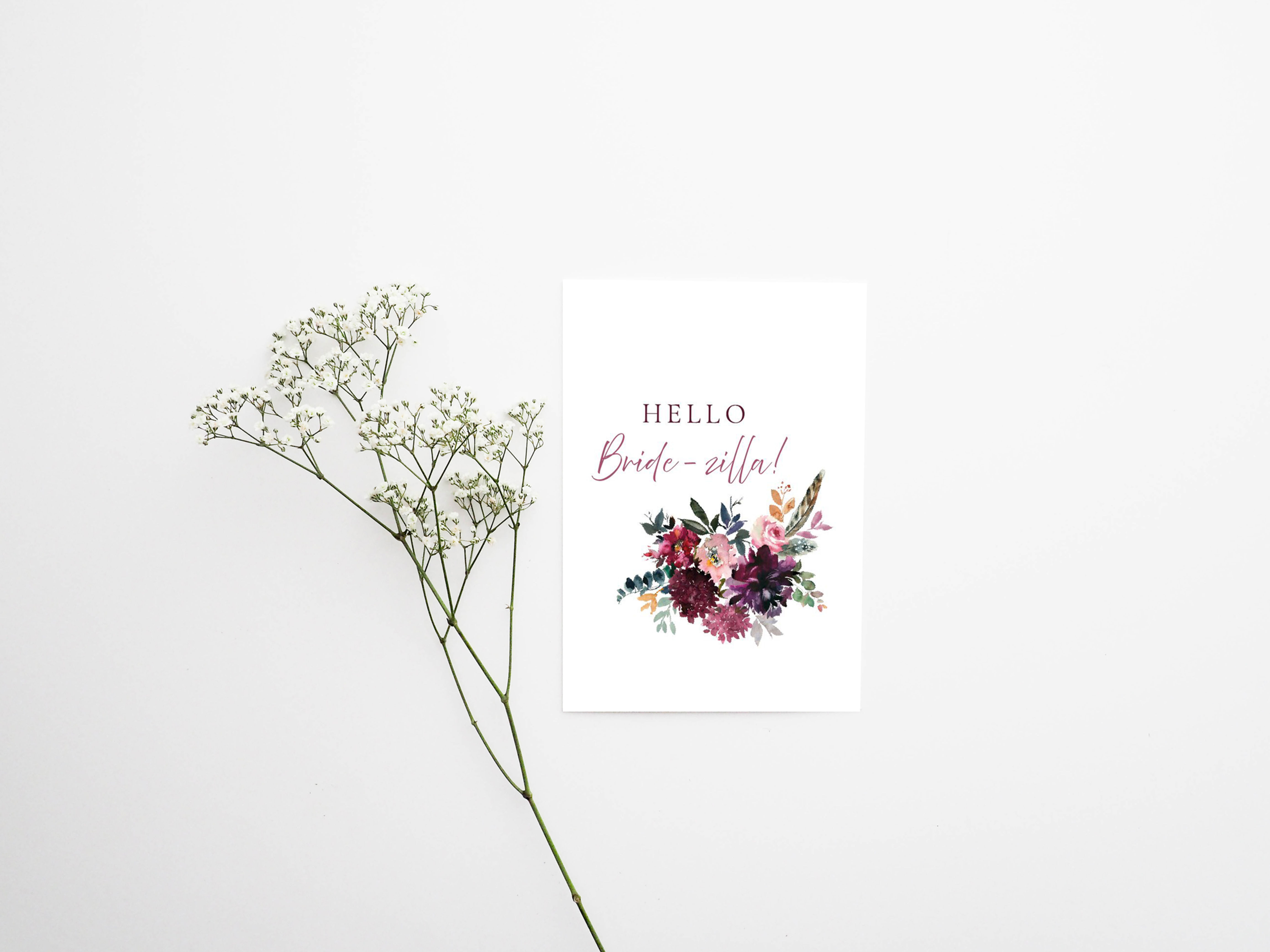 Hello Bride-zilla Engagement Card