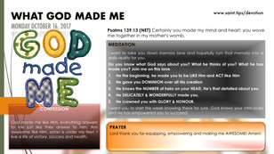 WHAT GOD MADE ME