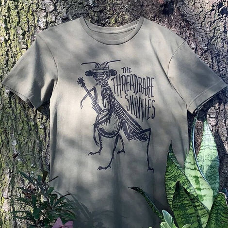 One Color Super Soft Water Based Ink Print for the Threadbare Skivvies, based in Atlanta, GA. 