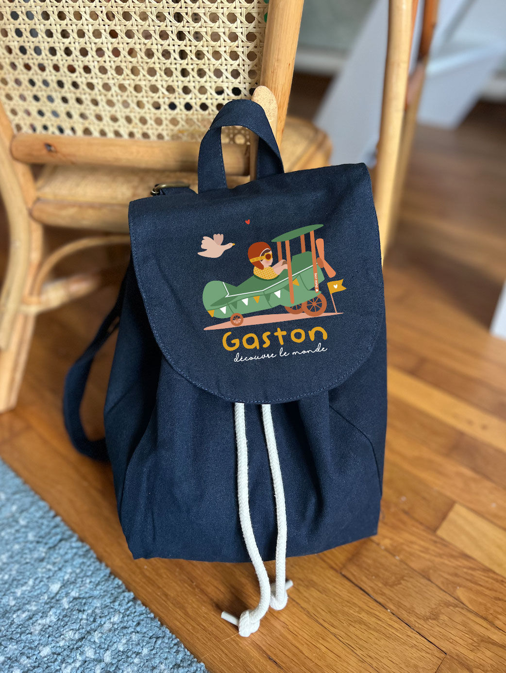 Sac à dos bleu Avion