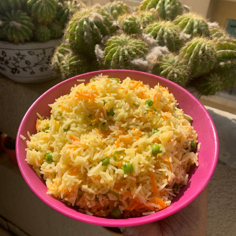 Carrot & Peas Chilly Garlic Rice