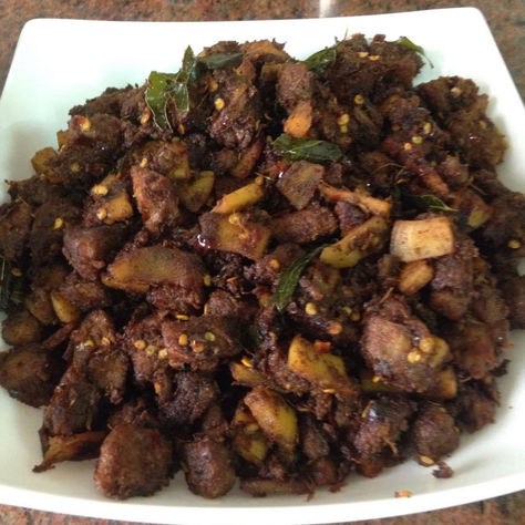 Kallushappu(Kerala Toddy Shop) Beef Fry/Beef Fry with Crushed Chillies