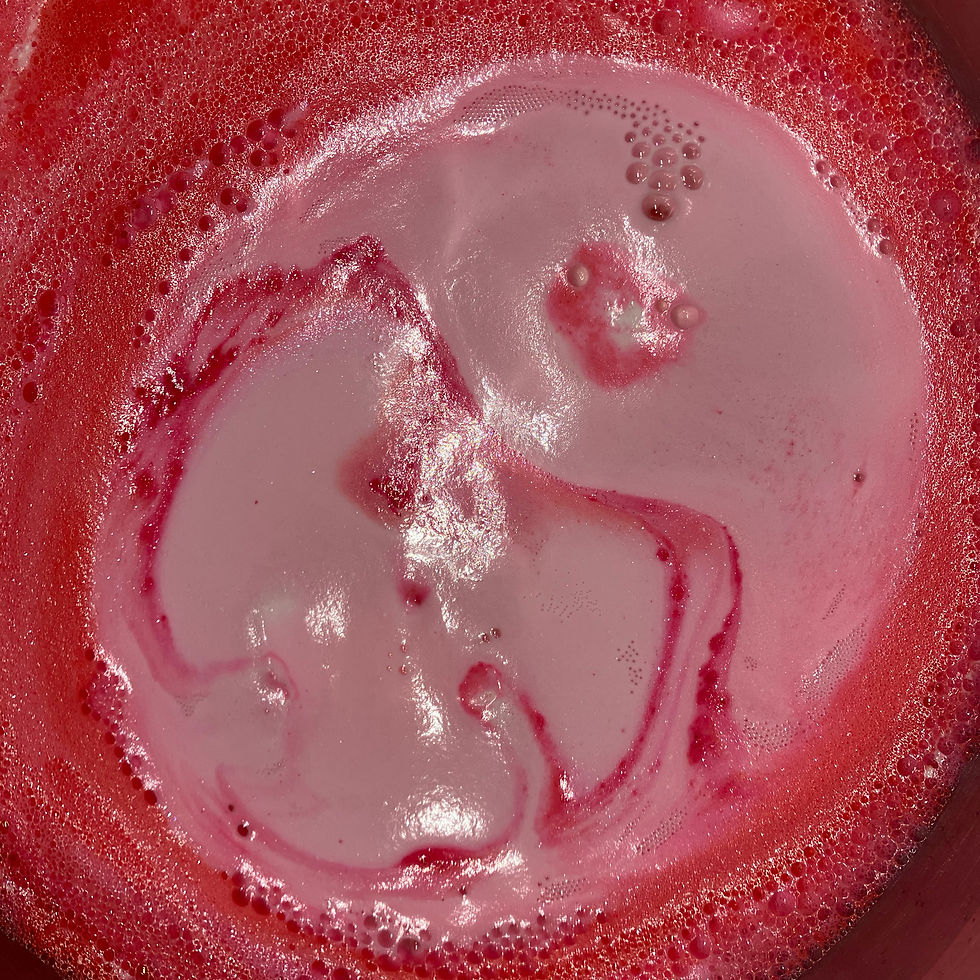 Cream Lush Bath bomb to take the stress away