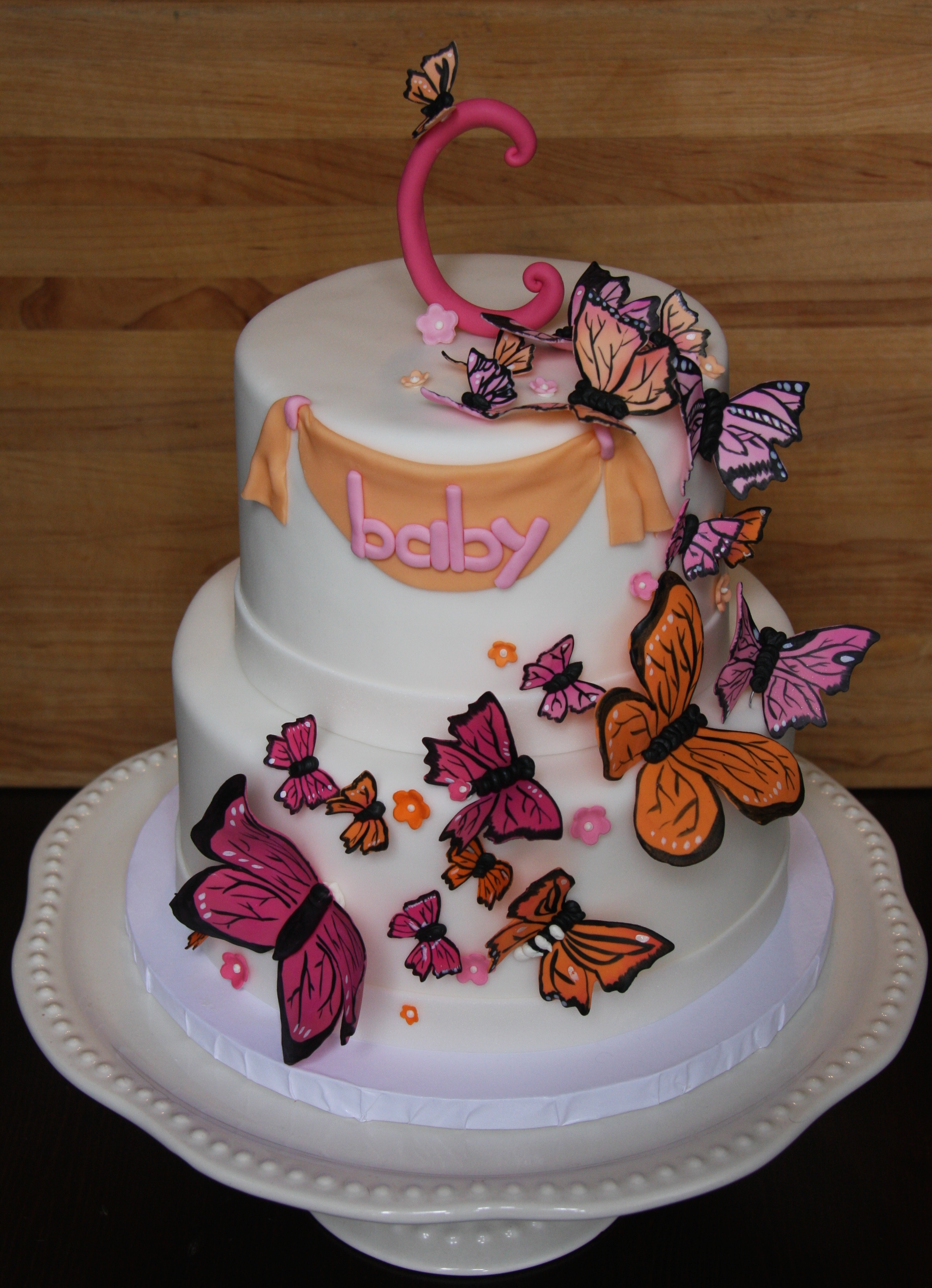 Butterfly Baby Shower Cakes For Girls Butterfly Baby Shower Cake