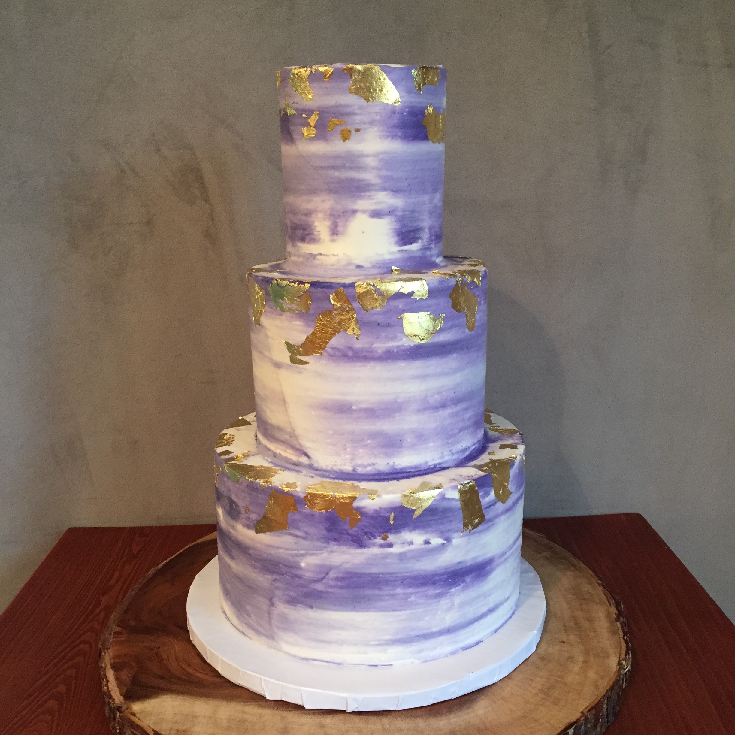 Blue Yellow Purple And White Wedding Cake Cakecentral Com