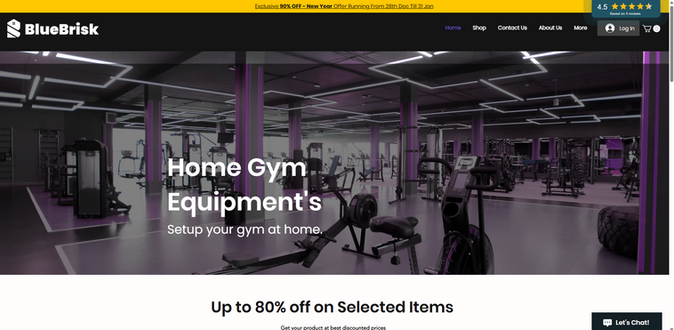 Blue Brisk is eCommerce store of Home Gym Equipment Store