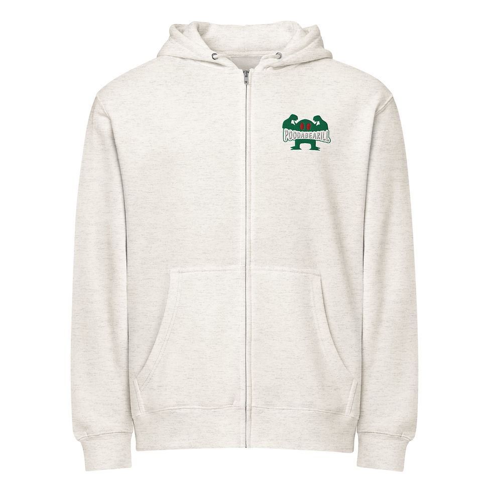 Thumbnail: poodabearill buff logo Premium full zip hoodie