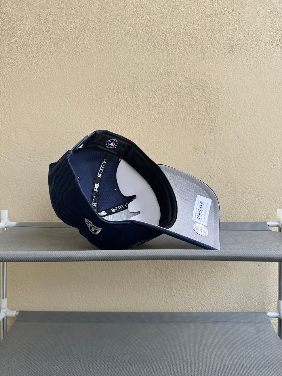 Miniatura: Azul marino logo clásico con detalles peces japonesas, Mariners 50th