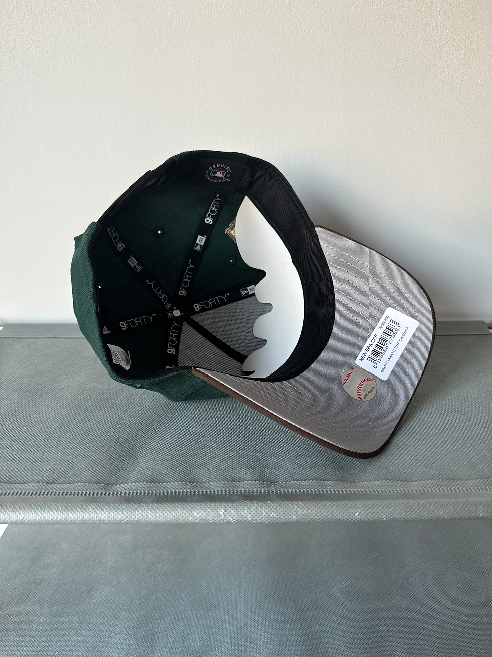 Miniatura: Verde con cagé y logo 3D, Athletics Rickey Henderson Patch