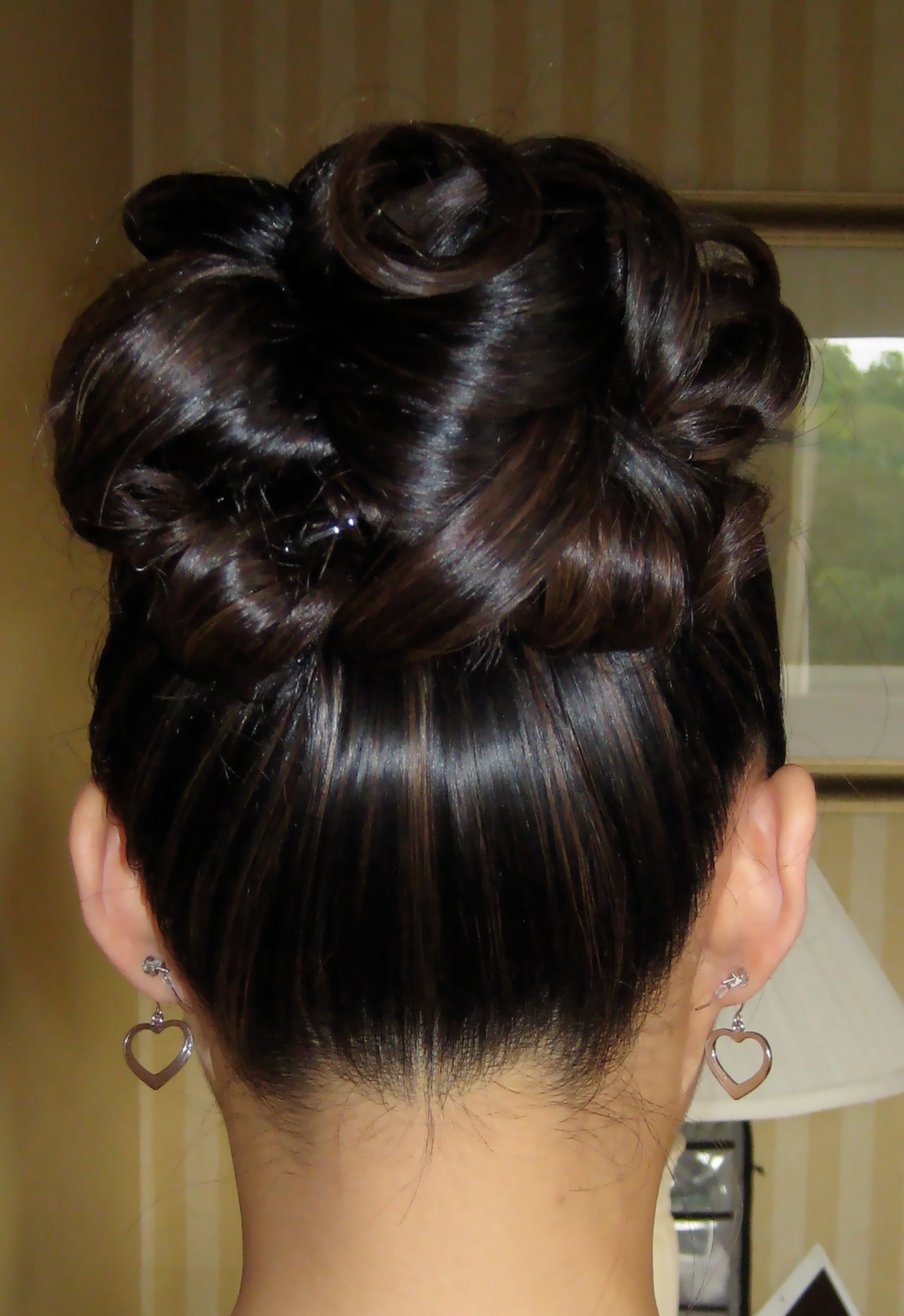 Barrel curled Up-do