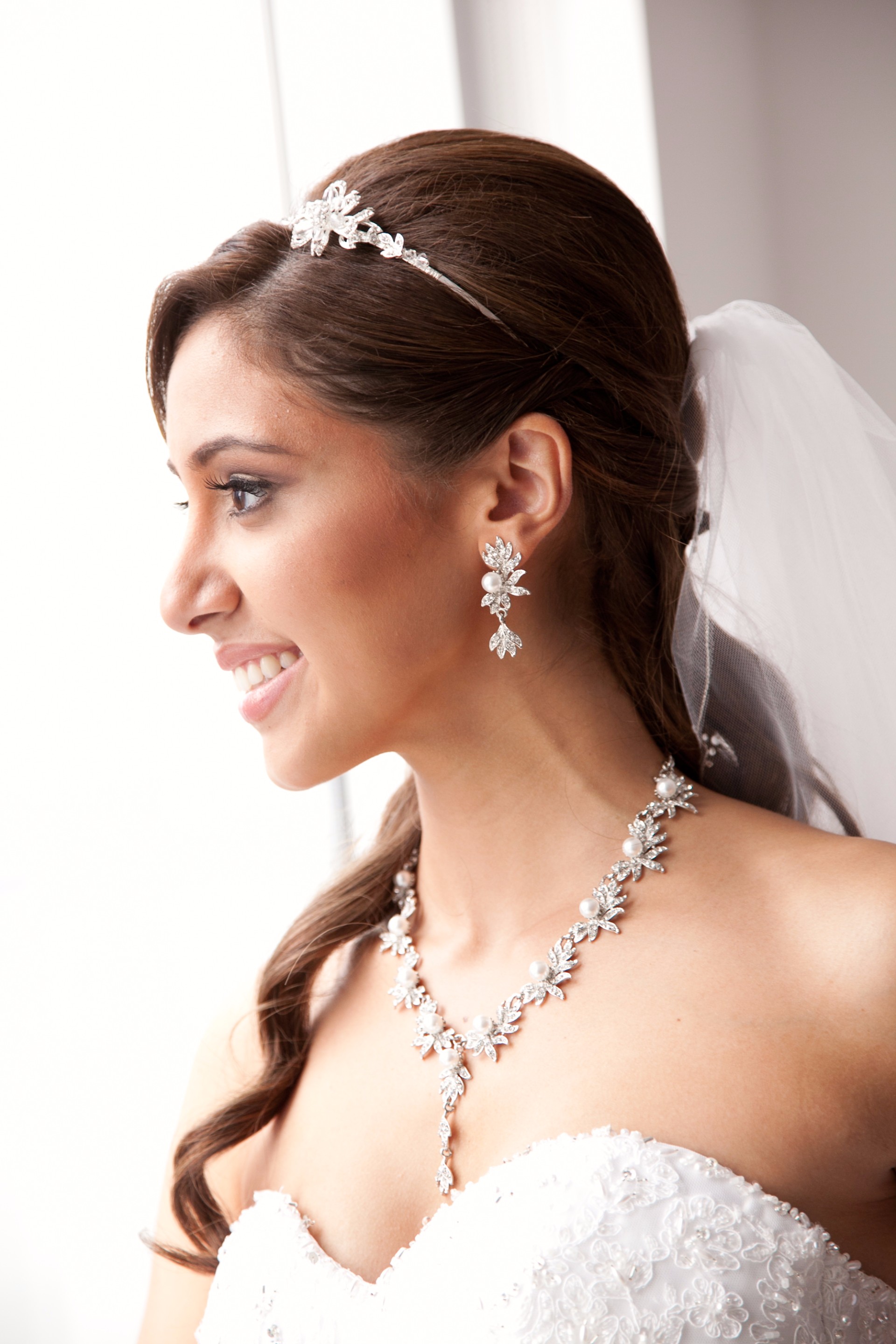 Profile of bride