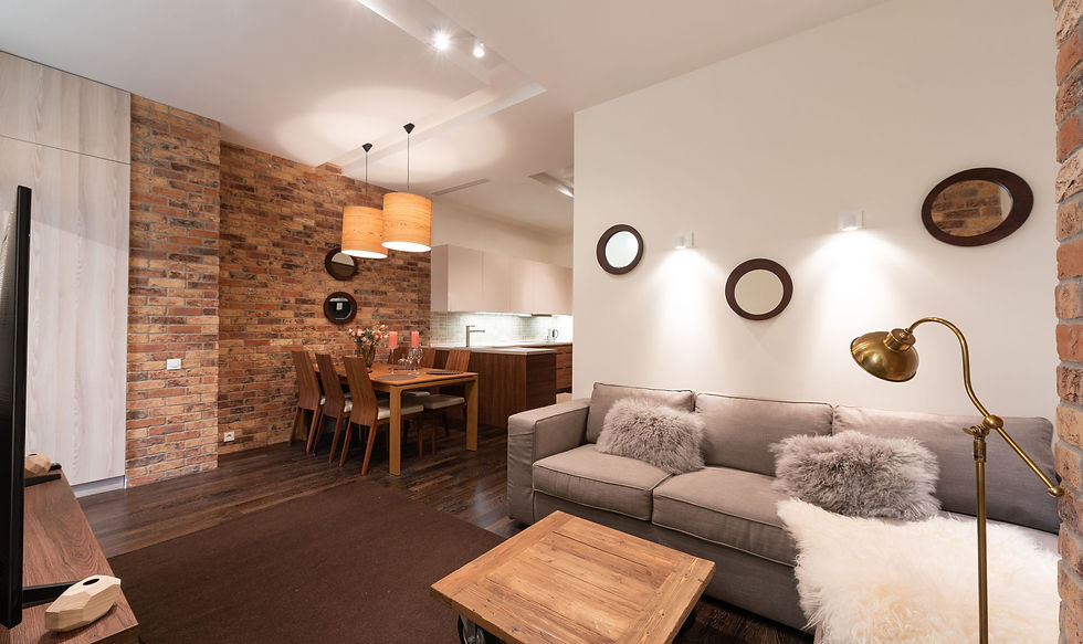 Bright modern condo interior in Calgary showcasing open-concept living space perfect for Matterport 3D virtual tour scanning