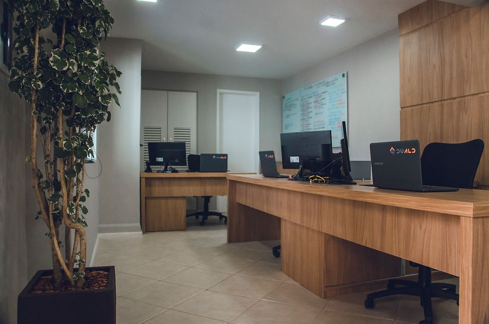 Bright modern commercial office interior in Vancouver showcasing professional HDR real estate photography with balanced lighting