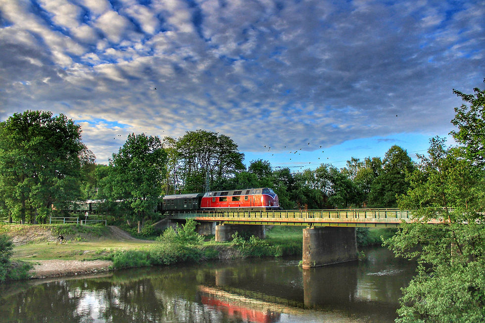V 200 033 an der Hasebrücke