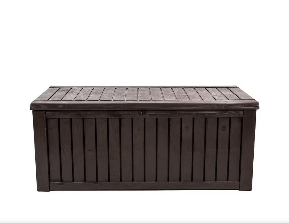 Thumbnail: Keter Rockwood Storage Box - Anthracite - Brown 570L
