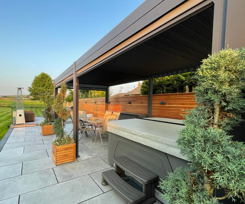 Thumbnail: Knightsbridge 3m x 7.2m Gazebo Louvered Shuttered Roof System