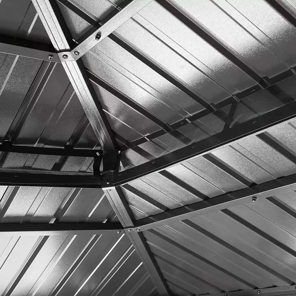 Thumbnail: Alma 10ft x 14ft - 3m x 4.23m Solid Roof Garden Gazebo - Galvanized Roof - Sojag