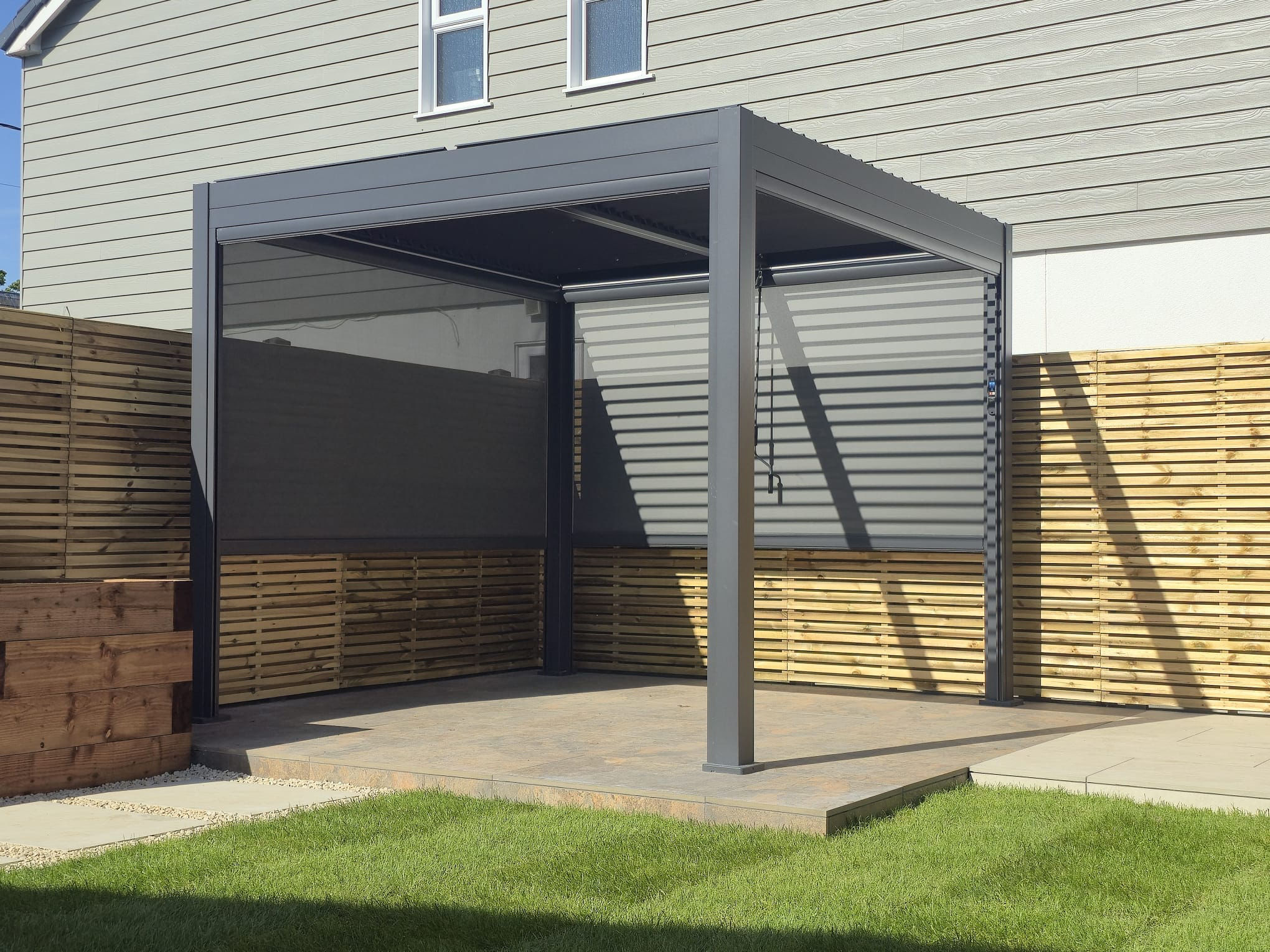 Nexus Solar 3x4m Pergola Bundle = Includes 3 Screens