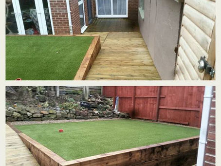 Small area...amazing space artificial lawn installed in guisborough