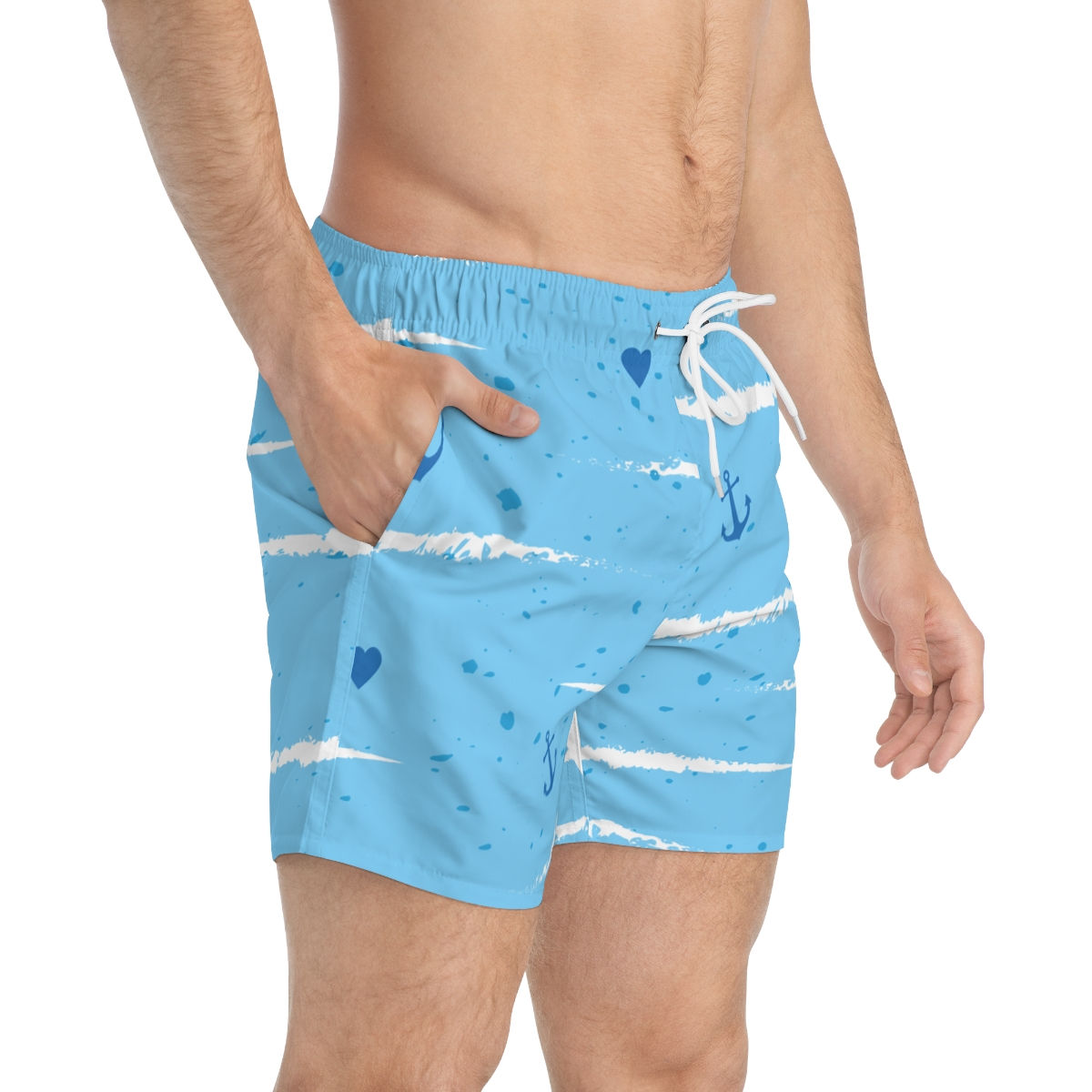 Swim Trunks (AOP) BLUE