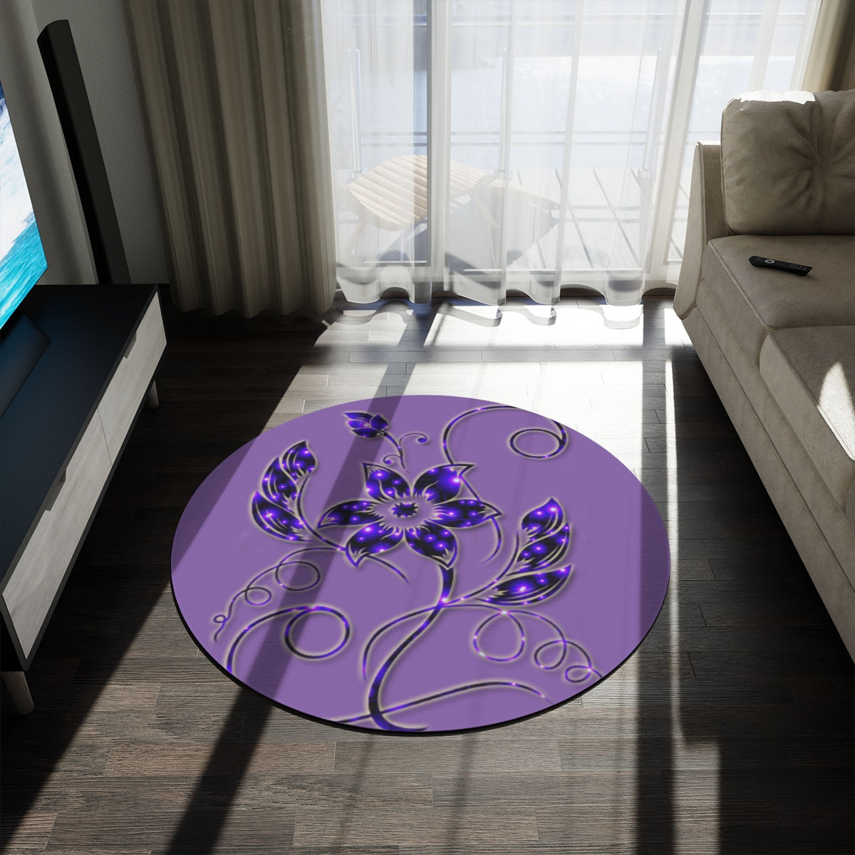 Round Rug " Simple elegance for contemporary spaces."