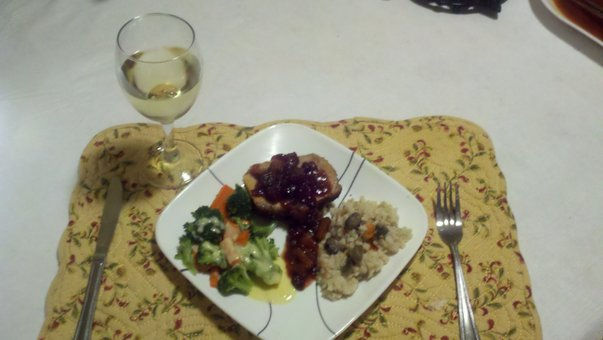 Pork Loin with Cranberry Chutney