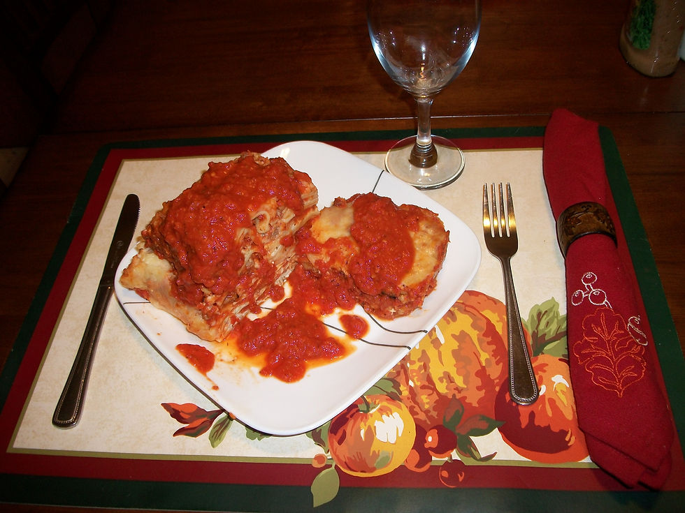 PB's Lasagna and Eggplant Parmesan