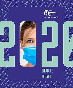 Brochure Centre hospitalier universitaire de Nice avec portraits des soignants de la Covid-19