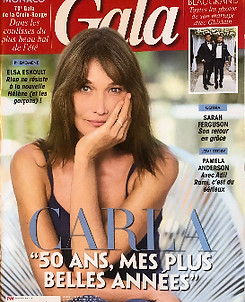 Carla Bruni raconte ses "50 ans, mes plus belles années" dans Gala