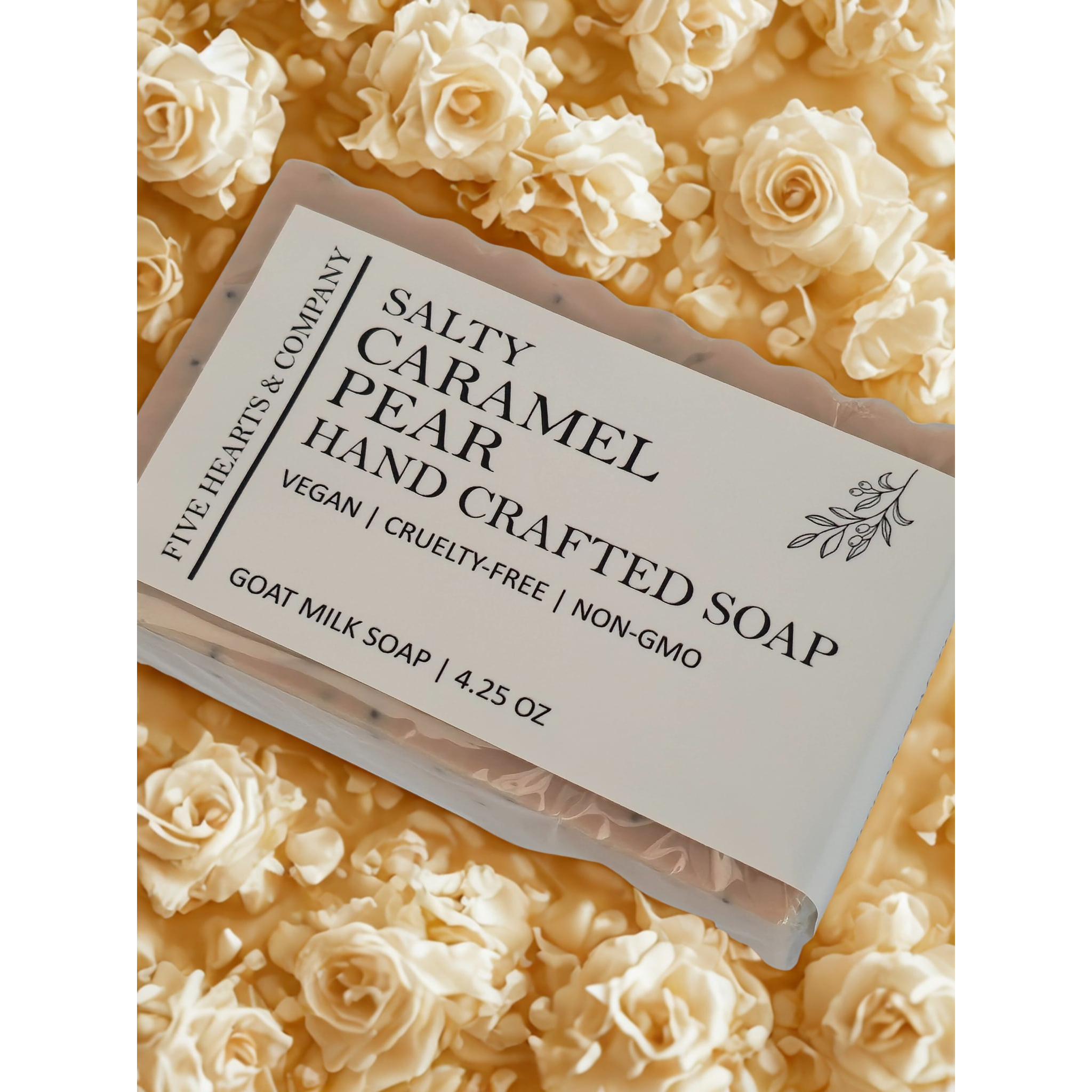 Salty Caramel Pear Handcrafted Soap (4.5 oz bar)