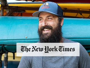 Mike Carpenter, a guide at Red Rock Adventure, gives kayak tours at the St. Martins Sea Caves