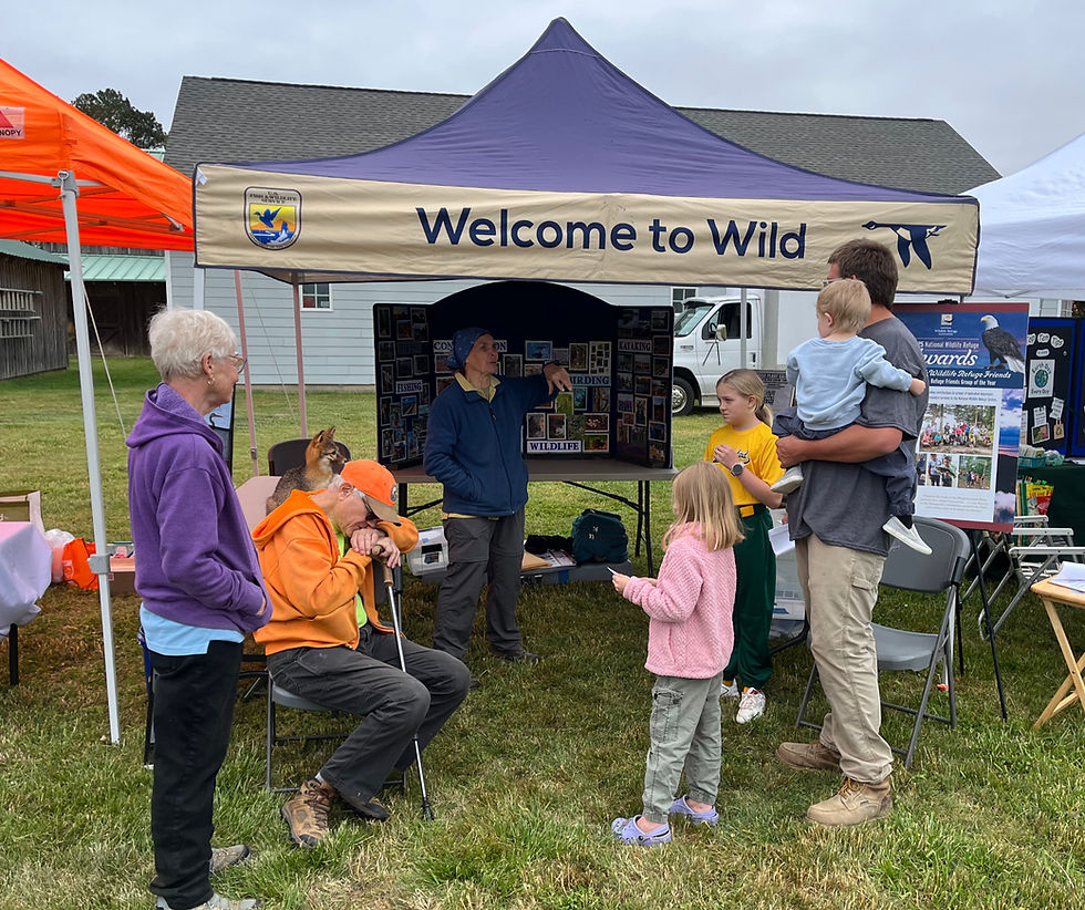 The Rappahannock Wildlife Refuge Friends’ display of wildlife attracted both human and canine visitors. The organization’s mission is to raise awareness of the Rappahannock River Valley National Wildlife Refuge through education and support.