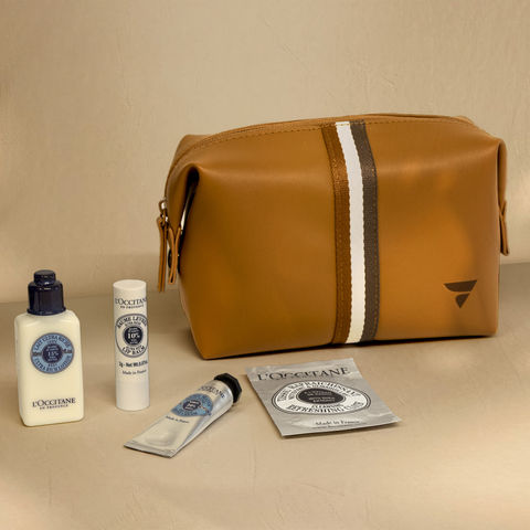 vivajet kit jet private aircraft l'occitane en provence skincare product brand bag amenity high-luxury luxury quality french