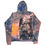 Thumbnail: Full back view of the S tie-dyed hoodie highlighting the black Cityscape and orange ROC Mandala graphic.
