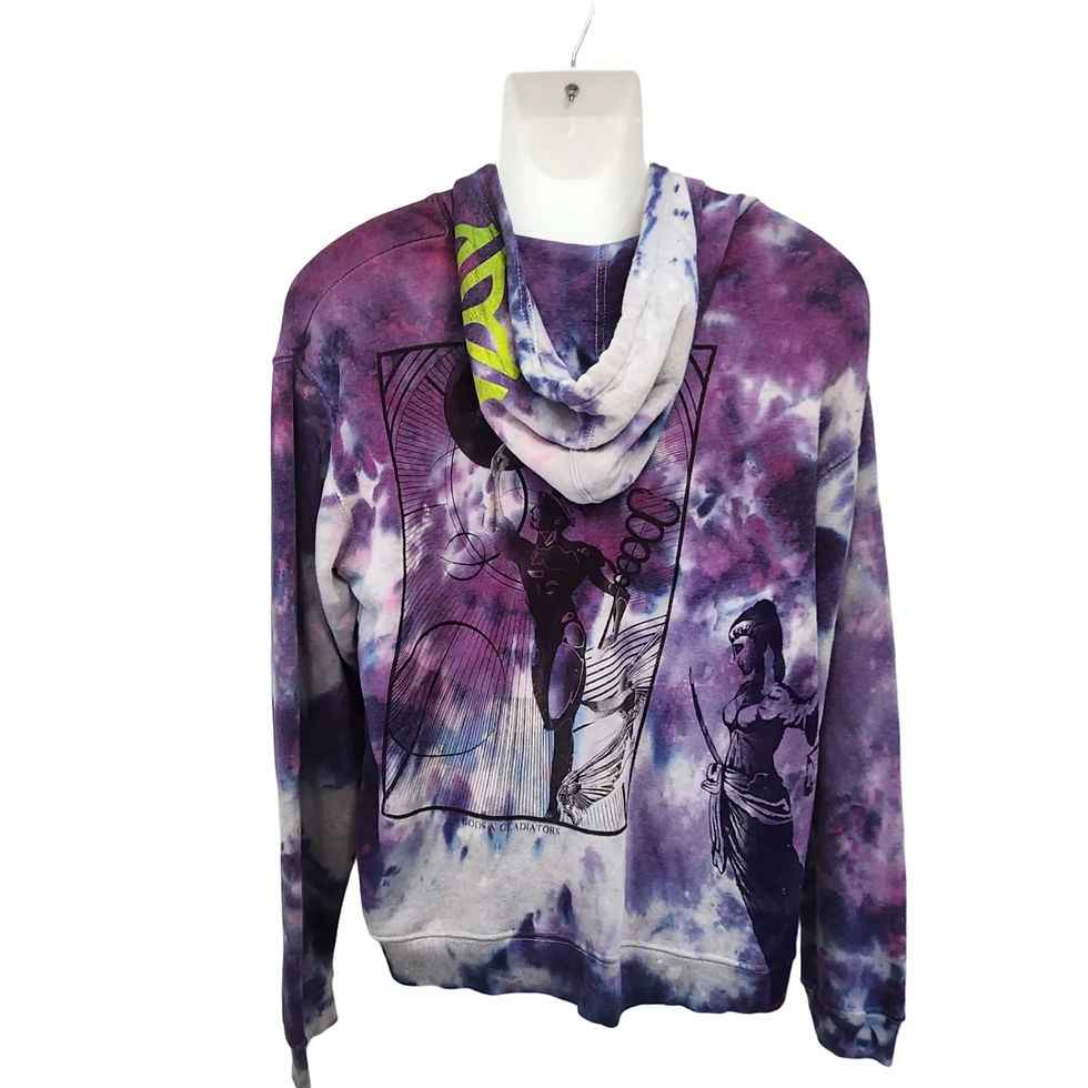 Thumbnail: Reworked OOAK Medusa Hoodie: Hand-Sewn Mend 2XL