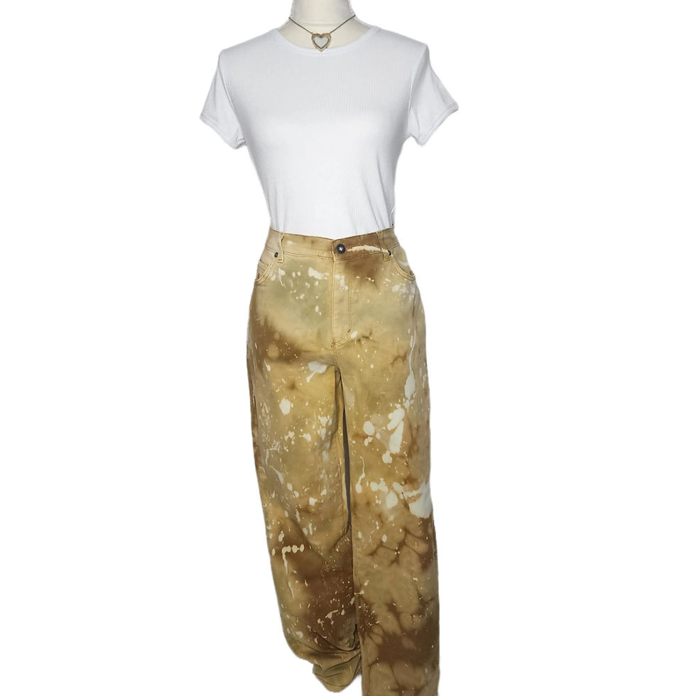 Full view of the jeans' cut and color, noting the subtle stretch quality of the denim fabric.