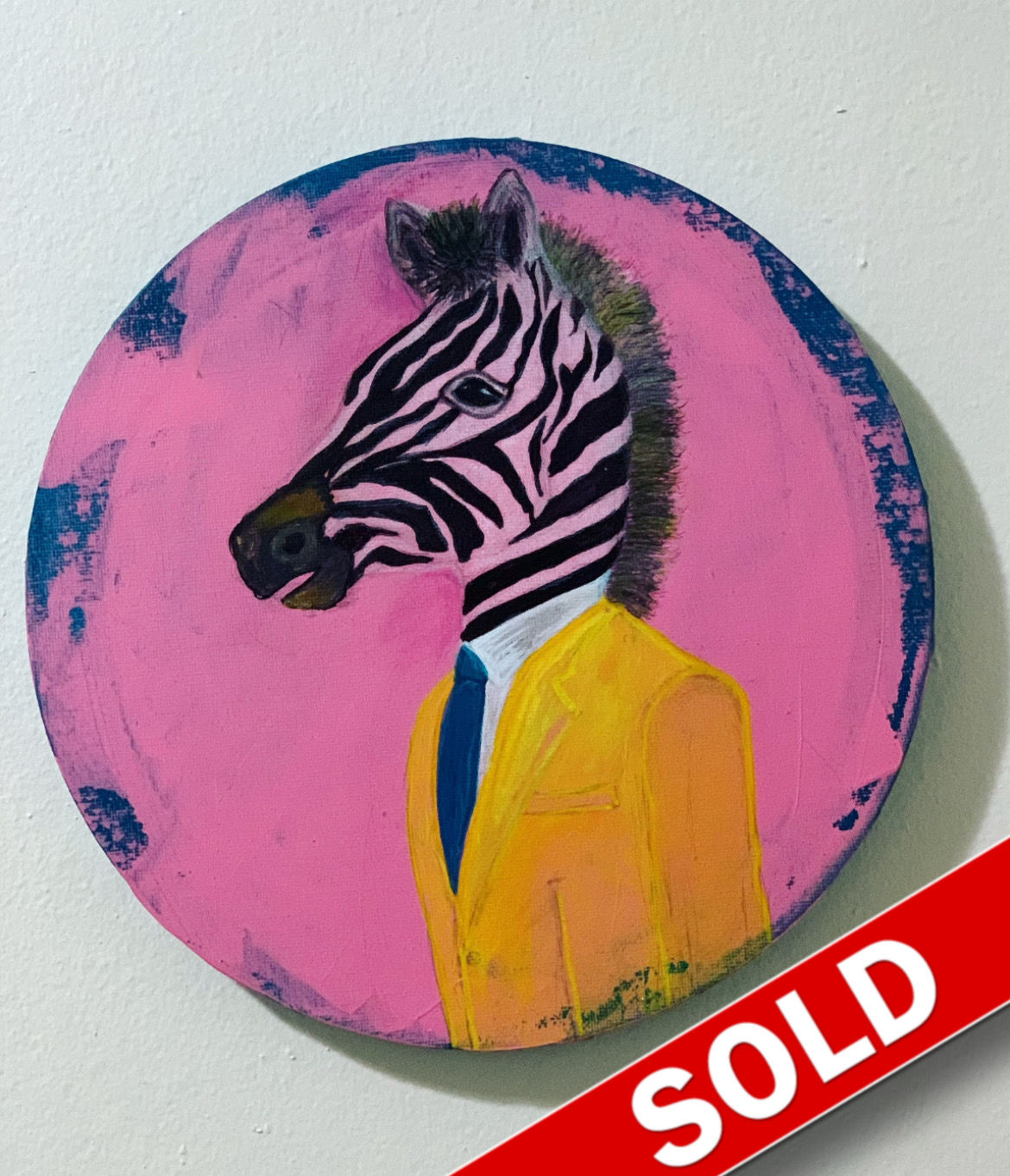 "Stylish Zebra Man" Original