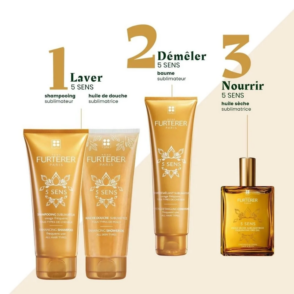 Miniature : De Neuville - Rene Furterer - 5 Sens - Baume Démêlant Sublimateur 150ml - Routine