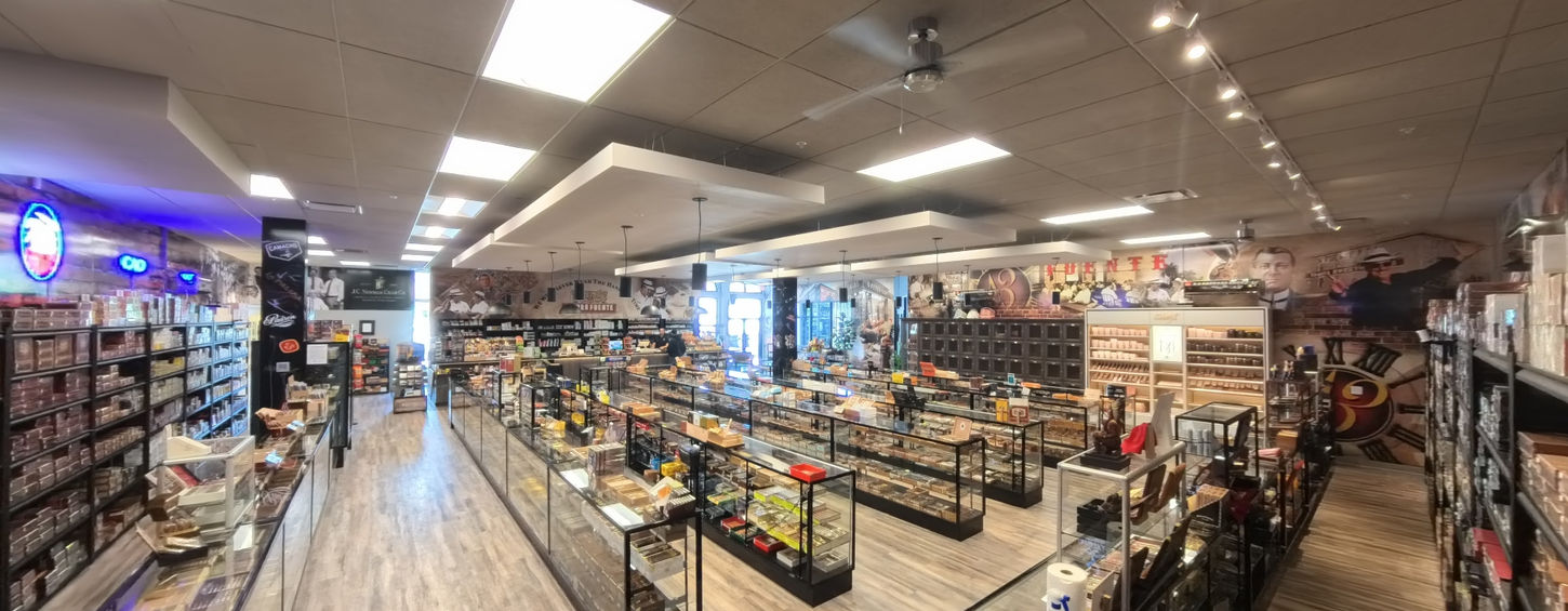Commercial smoke shop interior design in Bonita Springs Florida with modern retail layout.