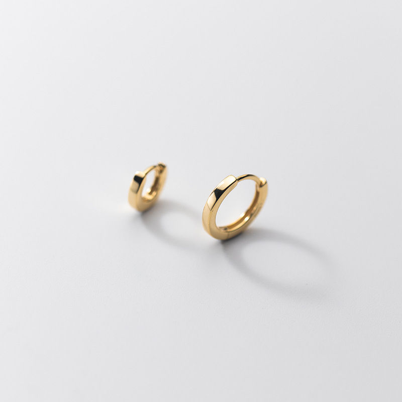 Thumbnail: Silver Round Hoop Ear Cuffs