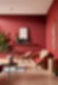 darker red wall with modern home interior.jpg