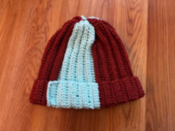 Rust/Blue Beanie