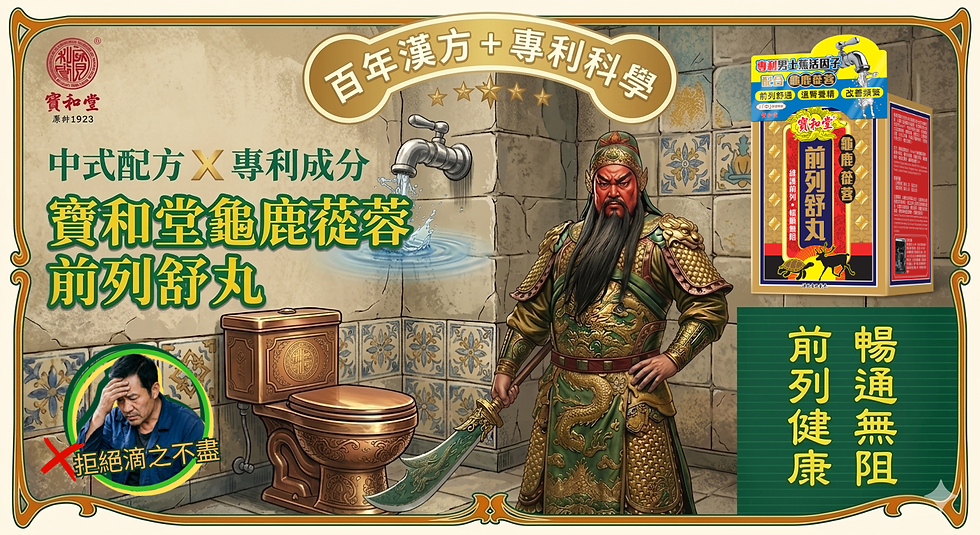 中式配方 X 專利成分寶和堂龜鹿蓯蓉前列舒丸前列健康 暢通無阻 