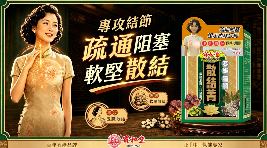 【寶和堂多維臟腑散結菁】現代都市人的「結」大別讓壓抑與辛勞在體內結成腫塊